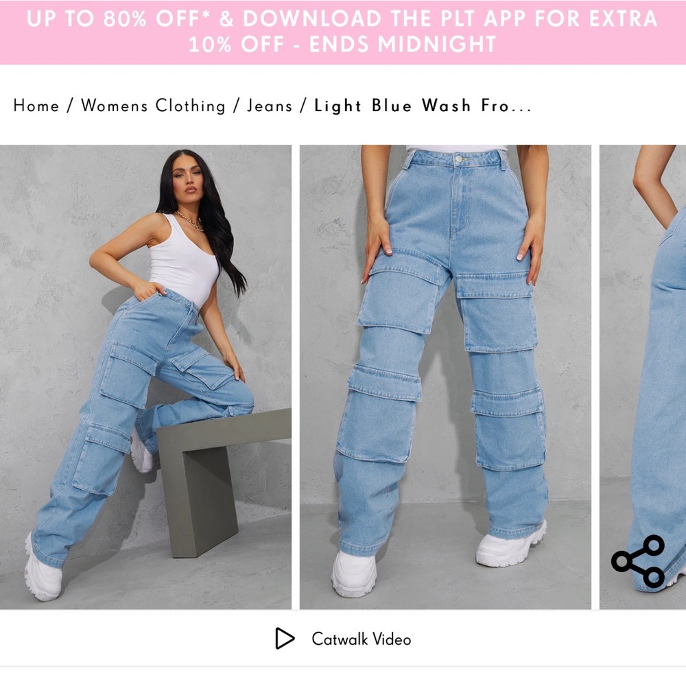 PrettyLittleThing Cargo Jeans